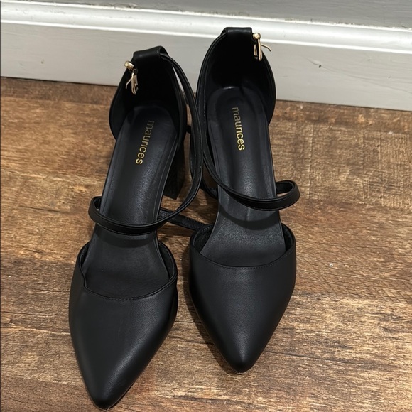 Maurices Lucy Black Criss Cross Strap Heel - Picture 3 of 5